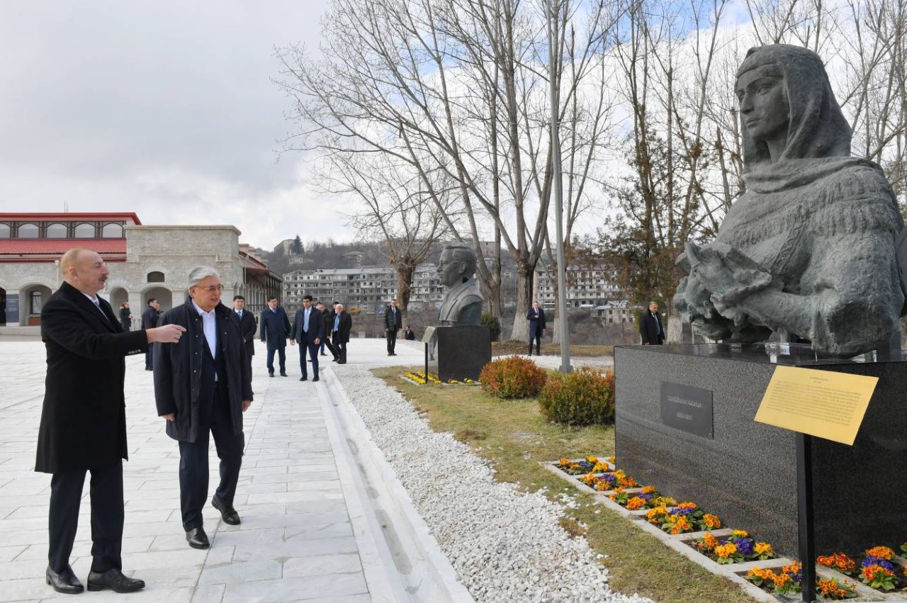 Azərbaycan və Qazaxıstan Prezidentləri ŞUŞADA - FOTO - foto 3