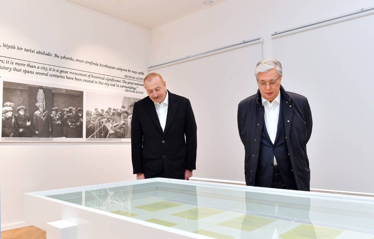 Azərbaycan və Qazaxıstan Prezidentləri ŞUŞADA - FOTO - foto 13