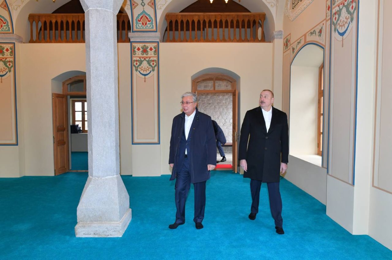 Azərbaycan və Qazaxıstan Prezidentləri ŞUŞADA - FOTO - foto 16