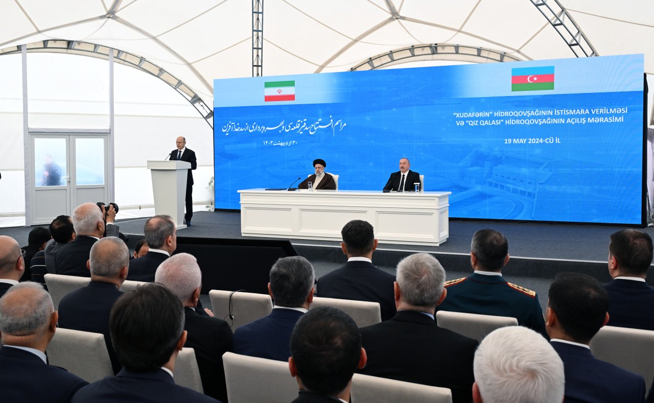 Azərbaycan və İran prezidentləri dövlət sərhədində açılış mərasimində iştirak ediblər - FOTO-VİDEO - foto 1
