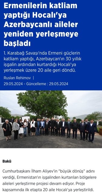 Türkiyə mətbuatı İlham Əliyevin Xocalıya səfərindən yazdı – FOTO   - foto 1