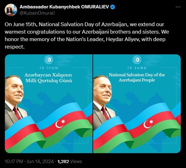 TDT Baş katibi Milli Qurtuluş Günü münasibətilə Azərbaycan xalqını TƏBRİK EDİB - FOTO - foto 1