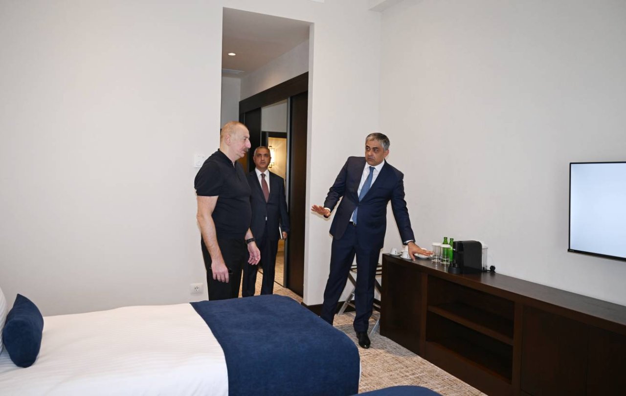 Prezident Xankəndidə “Palace” hotelinin açılışında - FOTO/VİDEO - foto 7