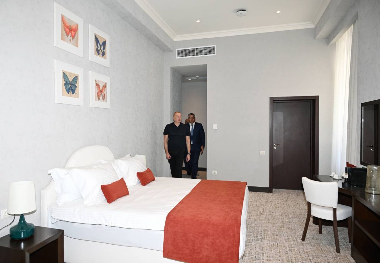 Prezident Xankəndidə “Palace” hotelinin açılışında - FOTO/VİDEO - foto 4
