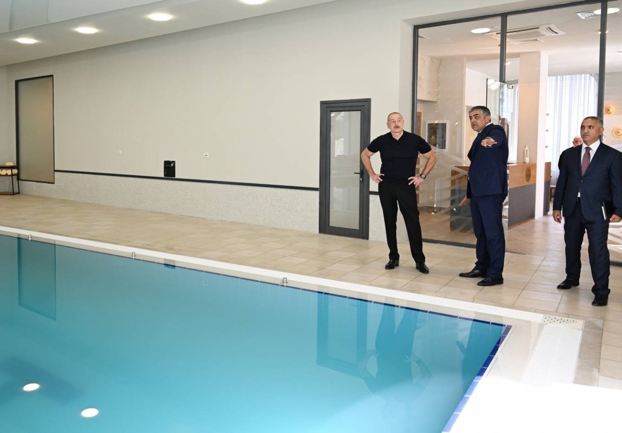 Prezident Xankəndidə “Palace” hotelinin açılışında - FOTO/VİDEO - foto 8