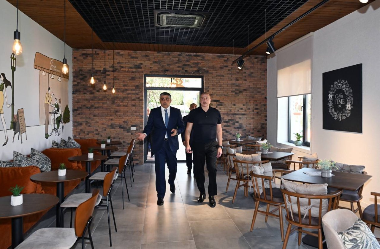 Prezident Xankəndidə “Palace” hotelinin açılışında - FOTO/VİDEO - foto 1