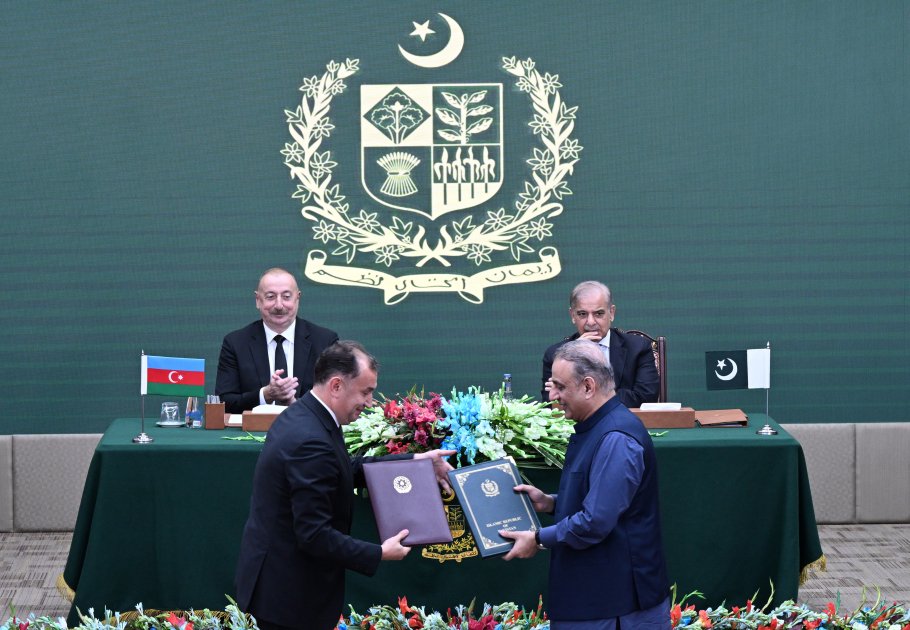 Azərbaycan ilə Pakistan arasında imzalanmış sənədlərin mübadiləsi mərasimi olub - FOTO/VİDEO - foto 7
