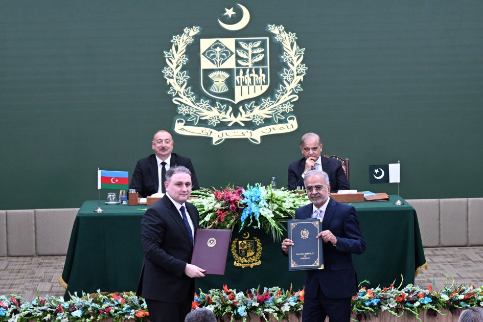 Azərbaycan ilə Pakistan arasında imzalanmış sənədlərin mübadiləsi mərasimi olub - FOTO/VİDEO - foto 6
