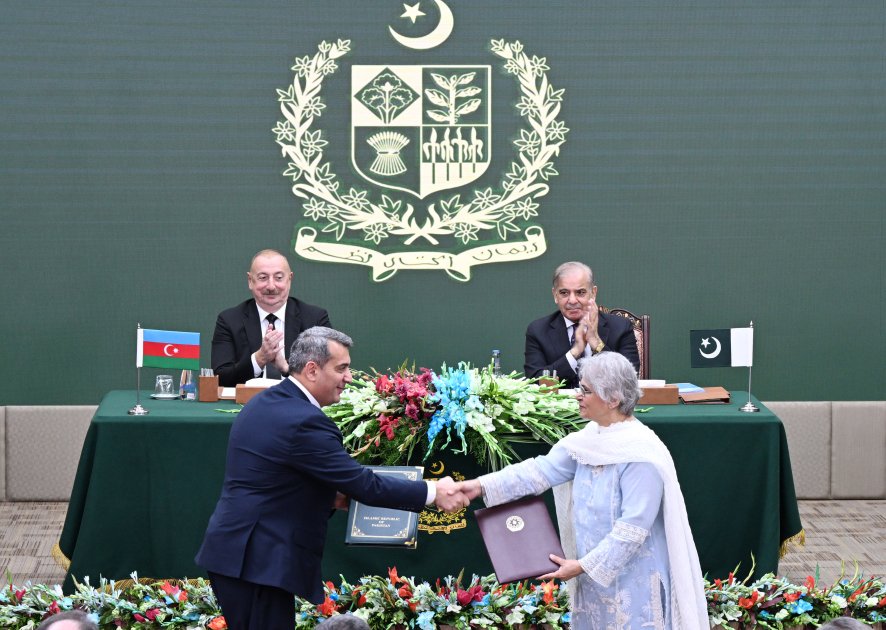 Azərbaycan ilə Pakistan arasında imzalanmış sənədlərin mübadiləsi mərasimi olub - FOTO/VİDEO - foto 2