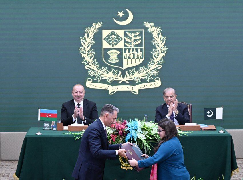 Azərbaycan ilə Pakistan arasında imzalanmış sənədlərin mübadiləsi mərasimi olub - FOTO/VİDEO - foto 4