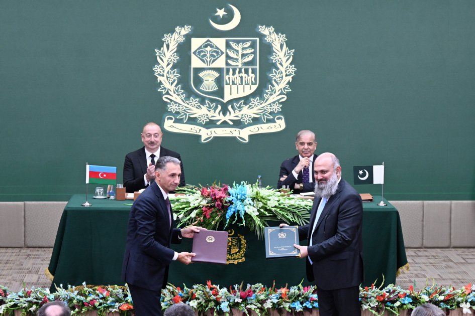 Azərbaycan ilə Pakistan arasında imzalanmış sənədlərin mübadiləsi mərasimi olub - FOTO/VİDEO - foto 9