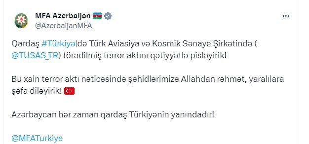 Rəsmi Bakı Türkiyədə törədilmiş terror aktını PİSLƏDİ - FOTO - foto 1