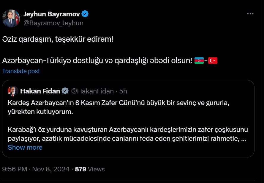 Ceyhun Bayramov: “Azərbaycan-Türkiyə dostluğu və qardaşlığı əbədi olsun” - FOTO - foto 1