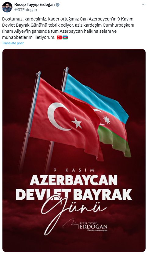 Ərdoğan Azərbaycan xalqını təbrik etdi – FOTO - foto 1