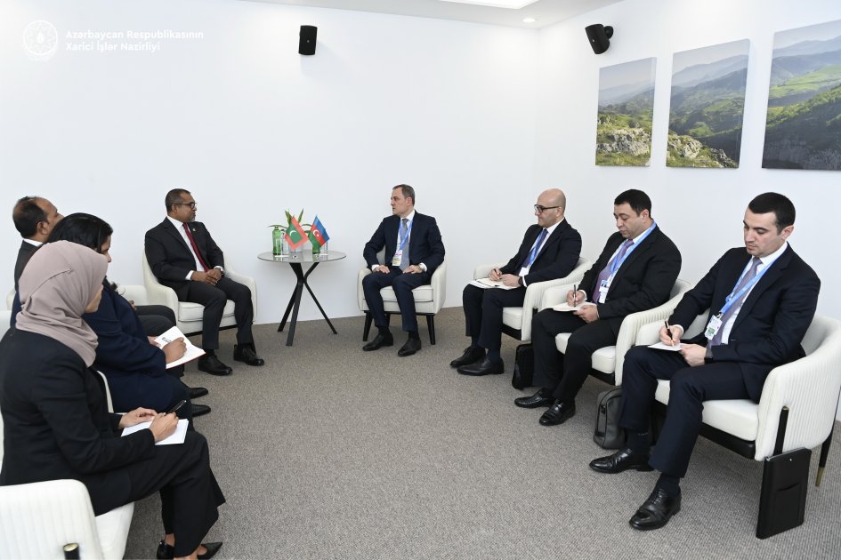 Ceyhun Bayramov maldivli həmkarını QƏBUL ETDİ - FOTO - foto 3