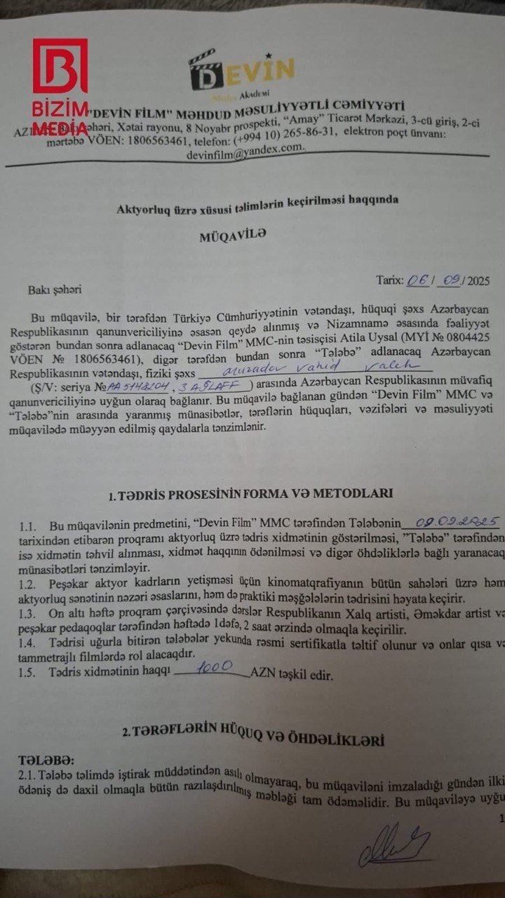 “"Eşref Tek" və "Kuruluş Osman"a çəkiləcəyimizi vəd edib pulumuzu aldılar” – “Devin Medya”dan ŞİKAYƏT – FOTO/VİDEO - foto 4
