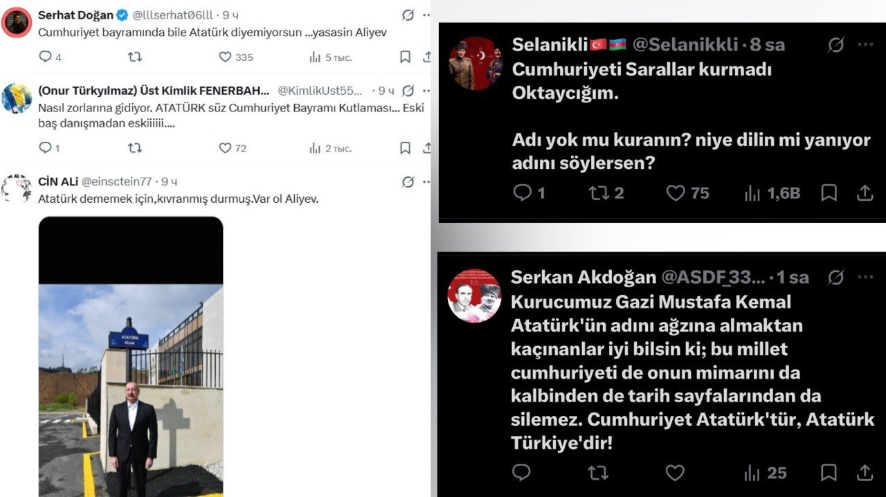 Atatürkün adını çəkməyən Sarala Türkiyə ictimaiyyətindən sərt reaksiya: “Var ol, Prezident Əliyev!” – FOTO - foto 4
