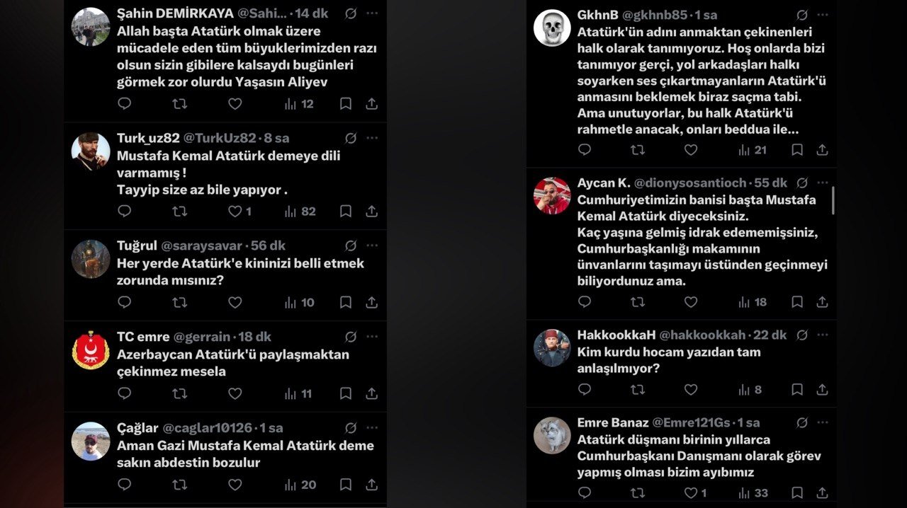 Atatürkün adını çəkməyən Sarala Türkiyə ictimaiyyətindən sərt reaksiya: “Var ol, Prezident Əliyev!” – FOTO - foto 2