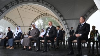 Prezidentlər Cıdır düzündə Qarabağ atlarının şousunu izlədilər – FOTO