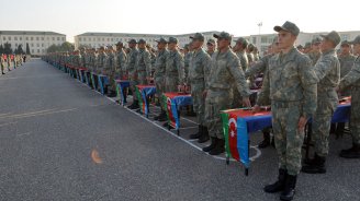 Gənc əsgərlər Vətənə sadiq olacaqlarına söz verdilər - FOTO