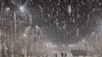 Kəlbəcərə güclü qar yağır - VİDEO