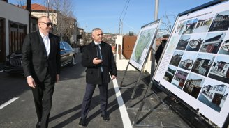 Prezident Xankəndinin Kərkicahan qəsəbəsində - FOTO