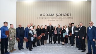 Prezident və birinci xanım Ağdama köçən sakinlərlə görüşdü - FOTO/VİDEO