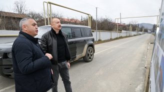 İlham Əliyev Ağdərə rayonunun Aşağı Oratağ kəndində - FOTO