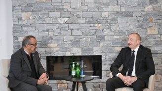 Prezident Davosda ÜST-nin Baş direktoru ilə görüşdü - FOTO/VİDEO