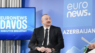 İlham Əliyev Davosda &ldquo;Euronews&rdquo; televiziyasına müsahibə verdi - FOTO/VİDEO