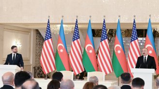 İlham Əliyevlə Cey Di Vens mətbuata bəyanatlarla ÇIXIŞ ETDİLƏR - FOTO/VİDEO