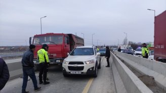 Xaçmaz-Quba yolunda qəza: Böyük tıxac yarandı - FOTO