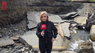 20 gündür çökdüyü üçün bağlanan yol niyə BƏRPA olunmur? &ndash; VİDEO