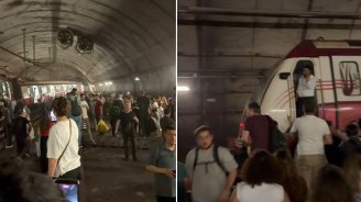 İstanbulda metro qatarı relsdən çıxdı: İnsanlar tuneldə qaldı - VİDEO