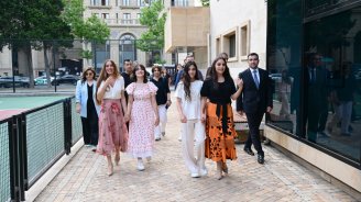 Leyla Əliyeva və Arzu Əliyeva Dənizkənarı Milli Parkda açılış və təqdimat mərasimlərində - FOTO