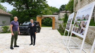 İlham Əliyev "Yasəmən" hotelinin yeni korpusları ilə tanış oldu - FOTO