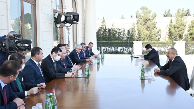 Prezident İlham Əliyev  Mustafa Şəntopu qəbul edib