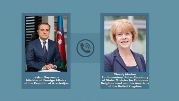 Ceyhun Bayramovun Britaniya rəsmisi ilə telefon danışığı olub