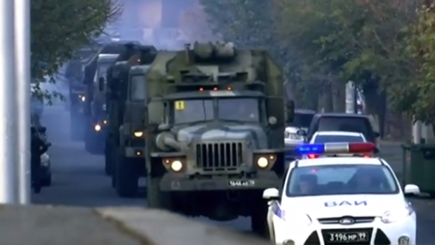 Qarabağa yola düşən sülhməramlı karvanı - VİDEO