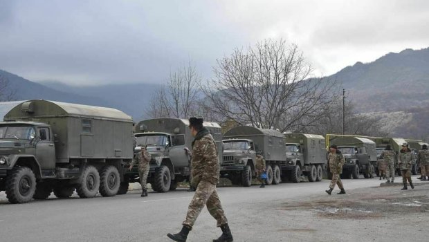 Erməni əsgərləri Kəlbəcəri tərk etdi - VİDEO