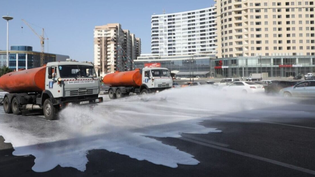 Bakı küçələri dezinfeksiya edilir