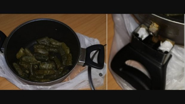 Yemək qazanının qulplarından narkotik çıxdı