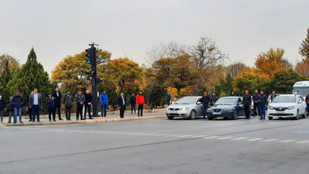 Naxçıvanda 1 dəqiqəlik sayğı duruşu - FOTO