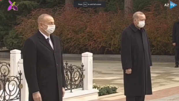 Azərbaycan və Türkiyə prezidentləri Fəxri xiyabanı ziyarət ediblər - VİDEO