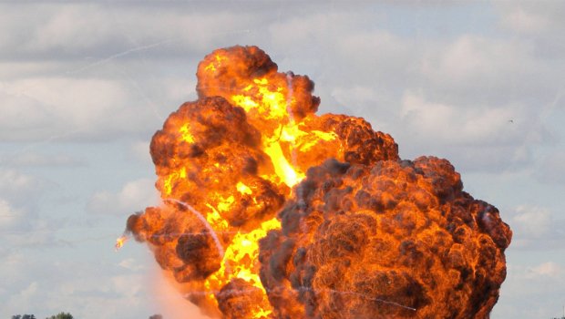 Suriyada partlayış və yanğın - Şahidlərdən videofakt