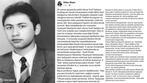 Rus əsgərinin məhv etdiyi Azərbaycan riyaziyyatçısı - Yusif Sadıqov