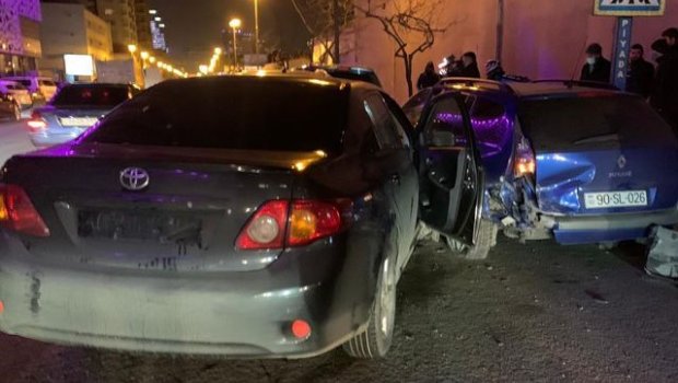 Bakıda 5 avtomobil toqquşub - FOTO