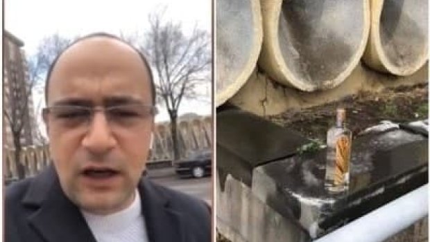 Vətəndaşlar hökumətin bağ evinin qapısında Paşinyan üçün araq qoydular - FLƏŞMOB