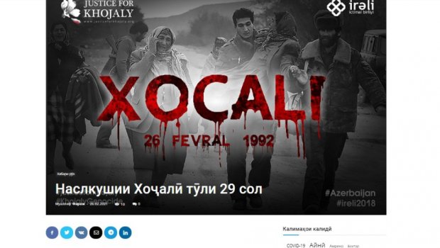 Tacikistan portalı Xocalı faciəsi haqqında məqalə yaydı