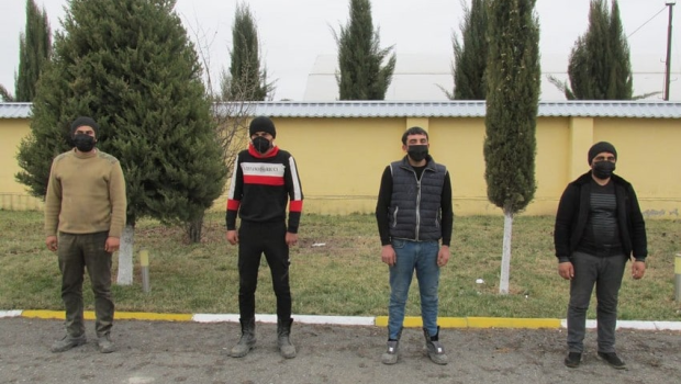 Azad olunan ərazilərə keçmək istəyən 4 nəfər saxlanıldı